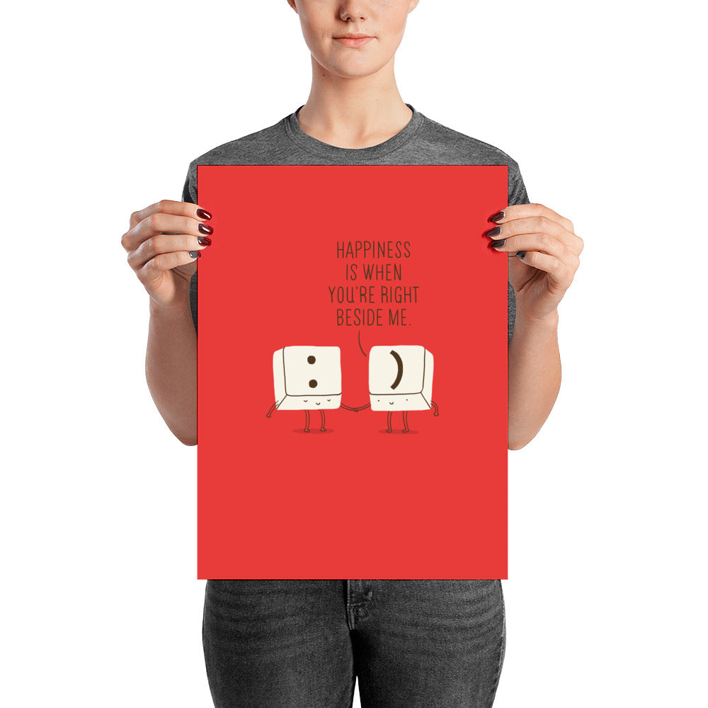 Right Beside Me (red) - Art print