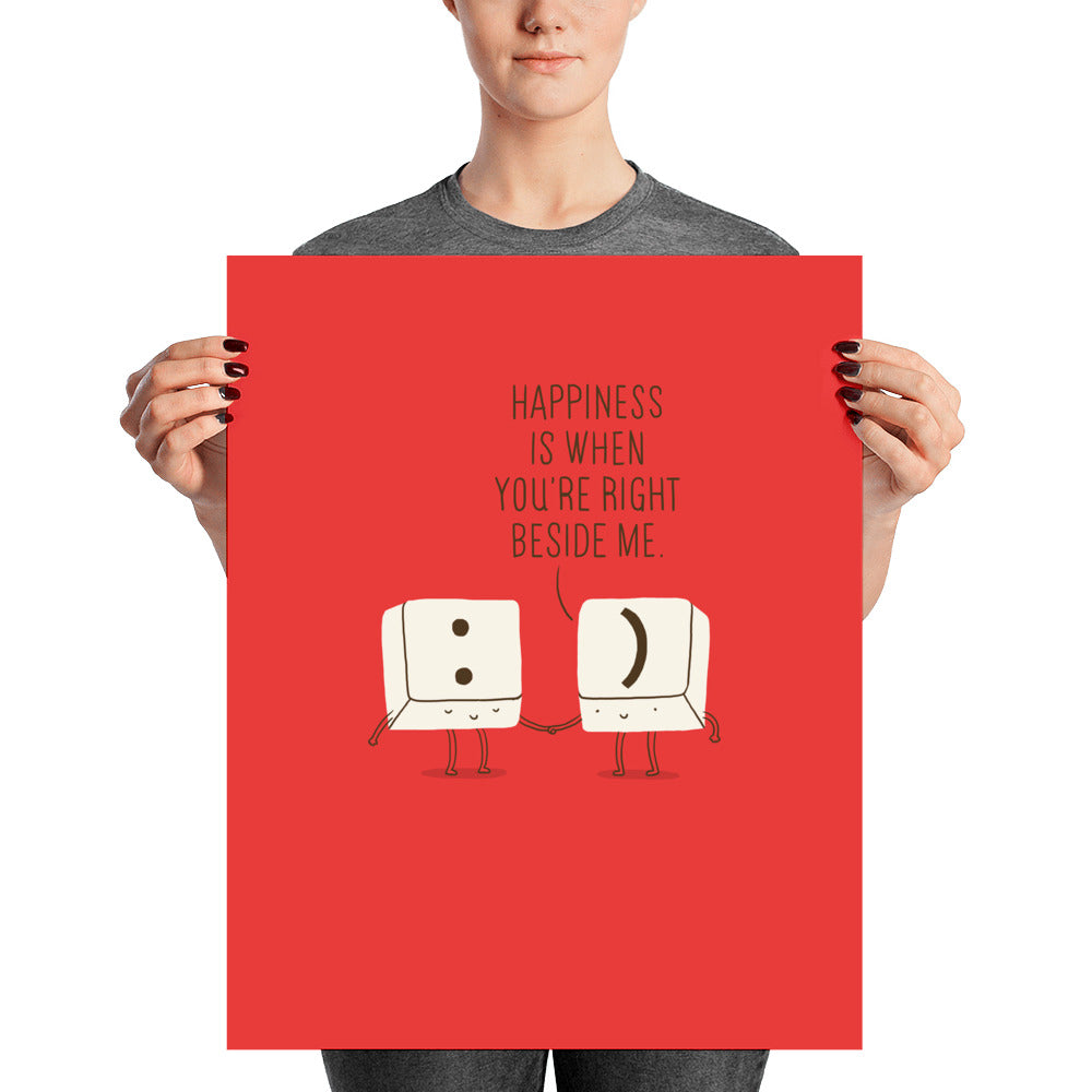 Right Beside Me (red) - Art print