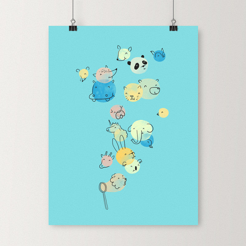 Bubble Animals - Art print
