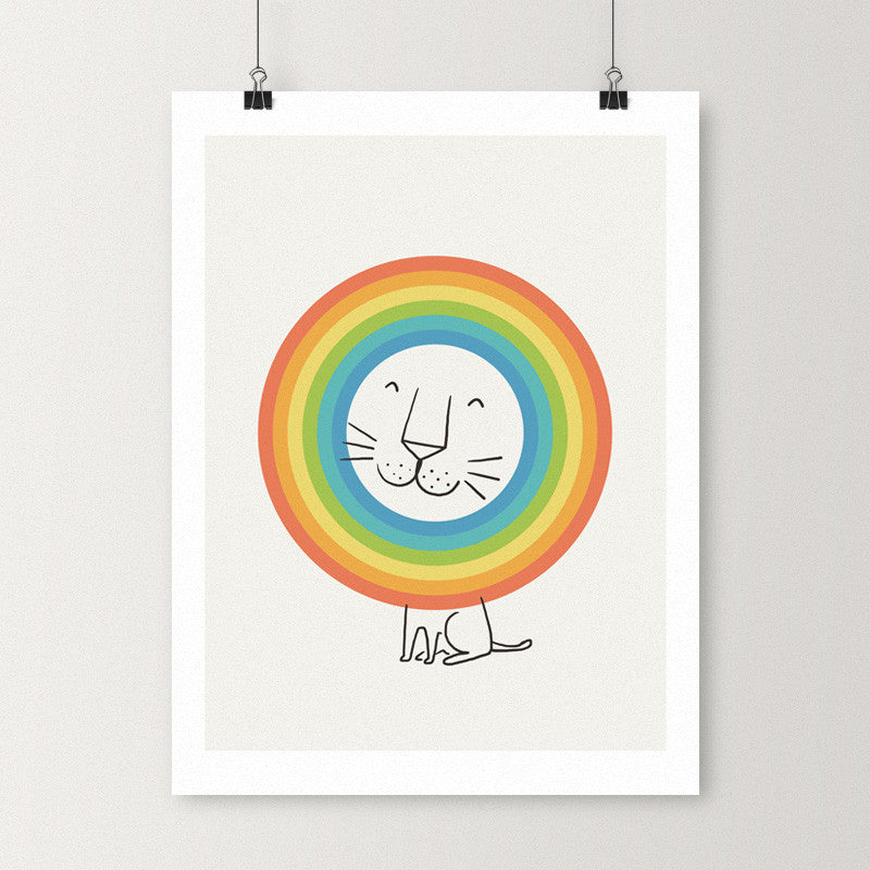 A Happy Lion - Art print
