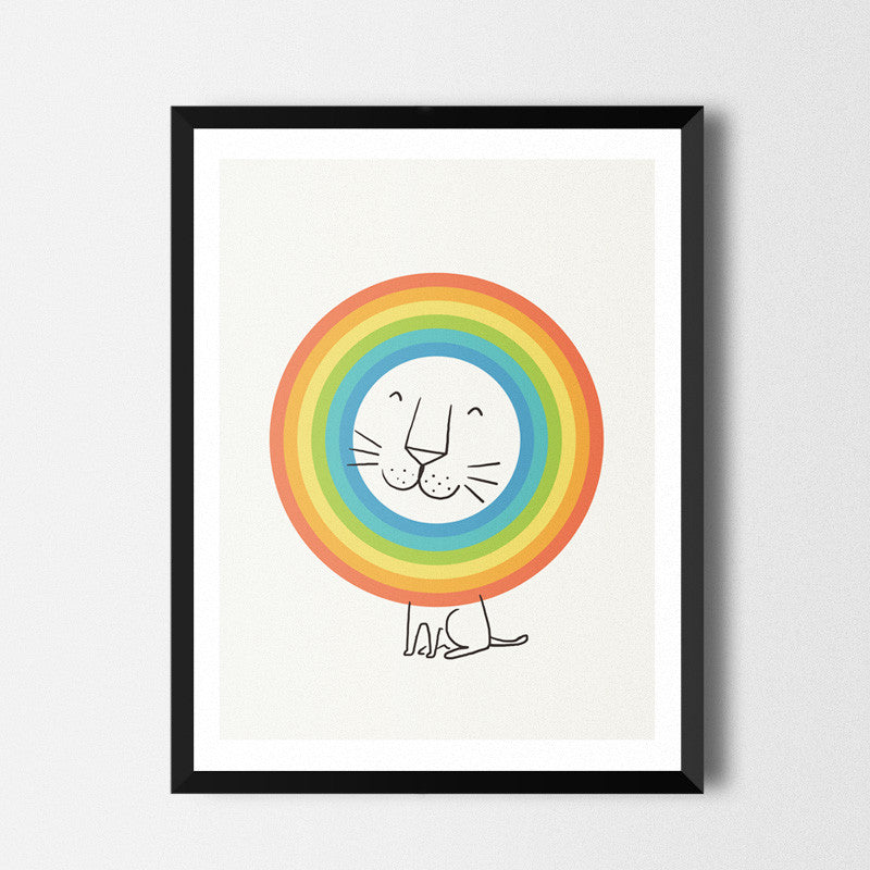 A Happy Lion - Art print