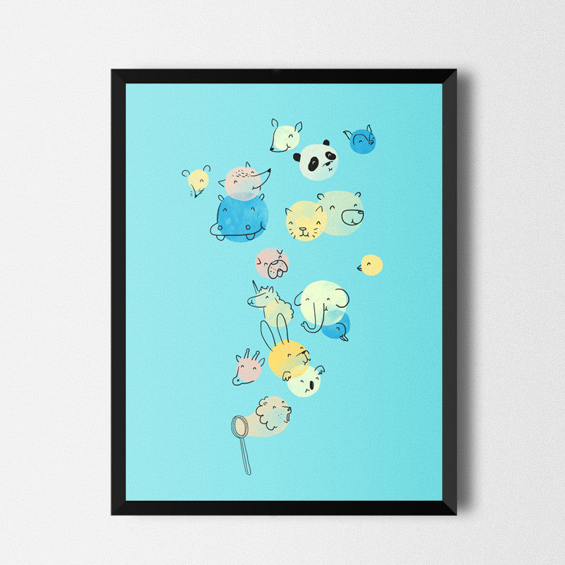 Bubble Animals - Art print
