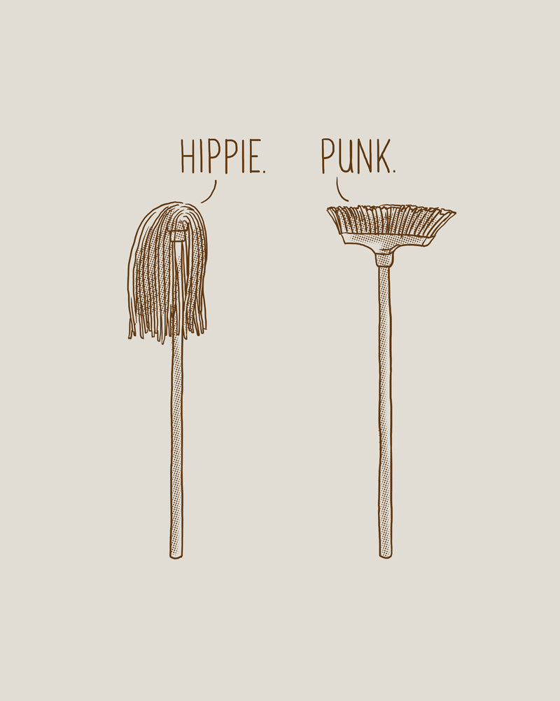 Hippie and punk - Art print